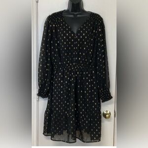 Indigo Rose women black and gold dress.
Size 3X